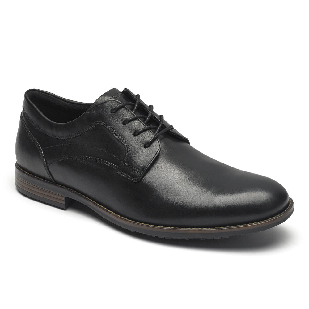 Rockport Oxfords For Mens Black - Dustyn Plain Toe - ZY2631840